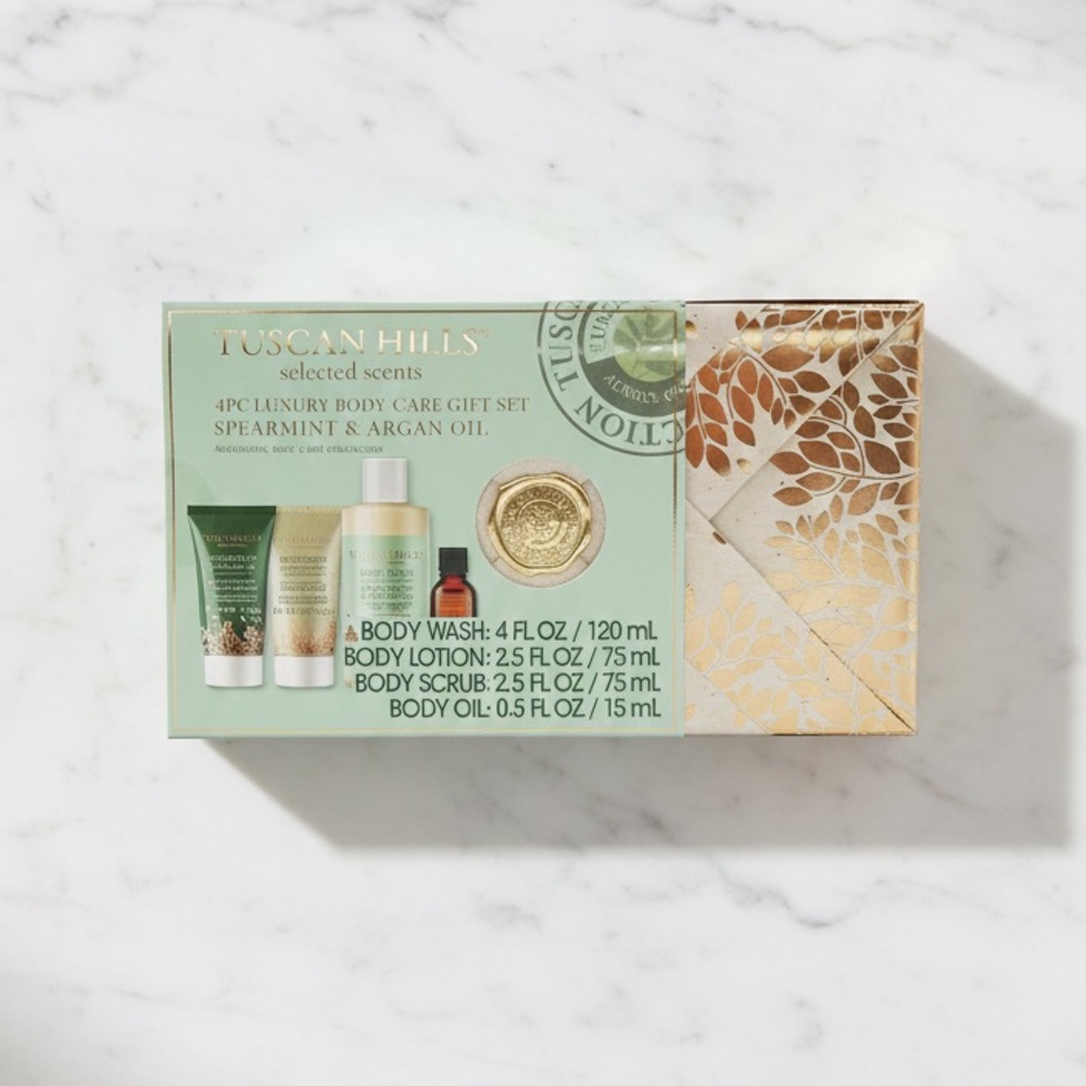 Tuscan hills Spearmint & Argan Oil Bath & Body Gift Set